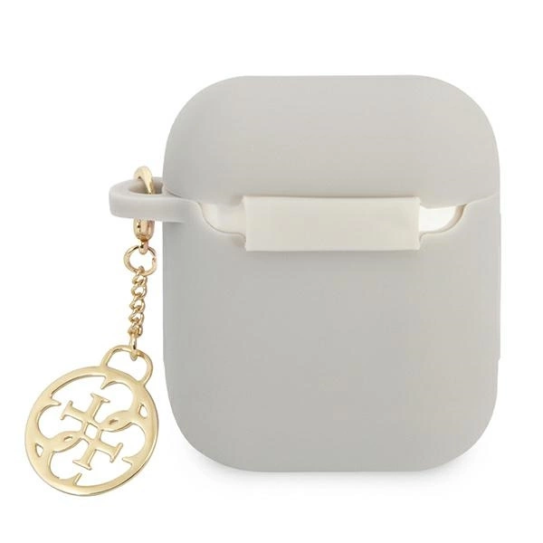 Guess GUA2LSC4EG AirPods cover grey/grey Silicone Charm 4G Collectioneng