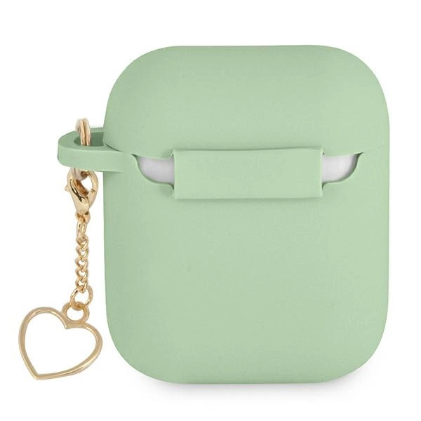 Guess GUA2LSCHSN AirPods cover green/green Silicone Charm Heart Collectioneng