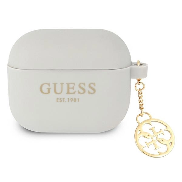 Guess GUA3LSC4EG AirPods 3 cover grey/grey Silicone Charm 4G Collectioneng