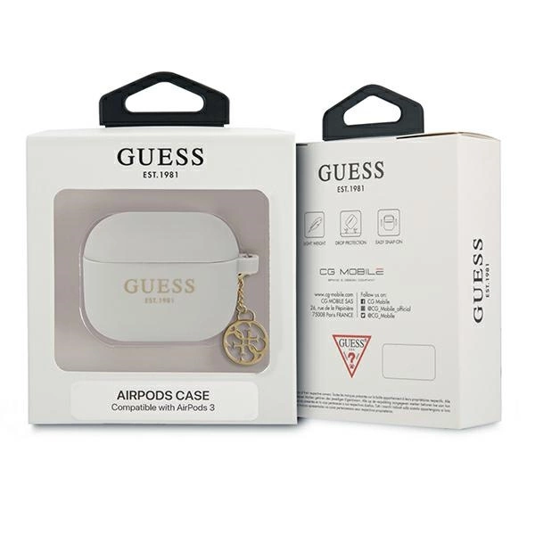 Guess GUA3LSC4EG AirPods 3 cover grey/grey Silicone Charm 4G Collectioneng