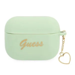 Guess GUAPLSCHSN AirPods Pro cover green/green Silicone Charm Heart Collectioneng