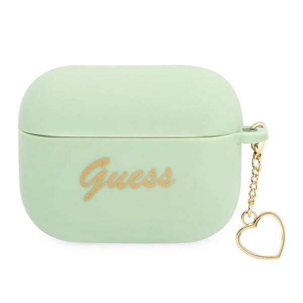 Guess GUAPLSCHSN AirPods Pro cover green/green Silicone Charm Heart Collectioneng