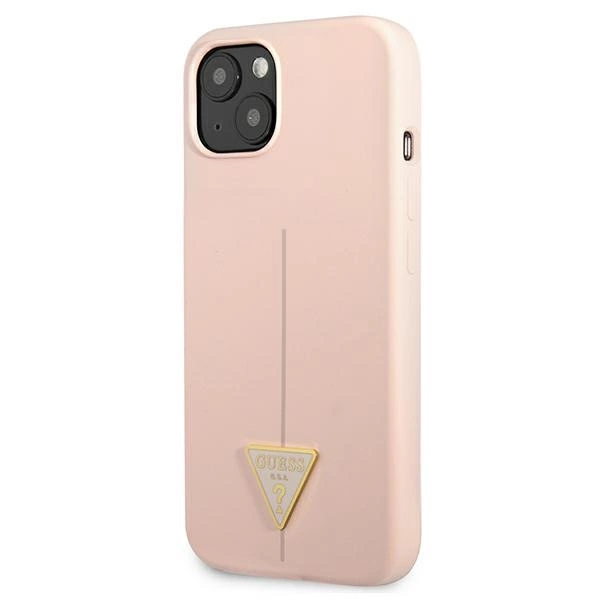 Guess GUHCP13MSLTGP iPhone 13 6.1" pink/pink hardcase Silicone Triangleeng