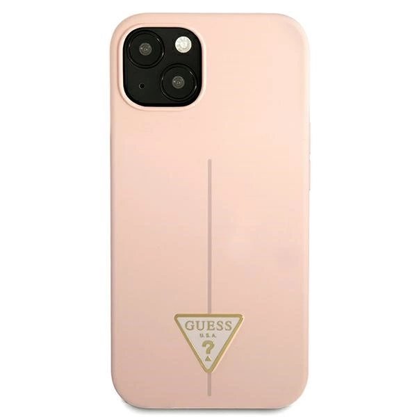 Guess GUHCP13MSLTGP iPhone 13 6.1" pink/pink hardcase Silicone Triangleeng
