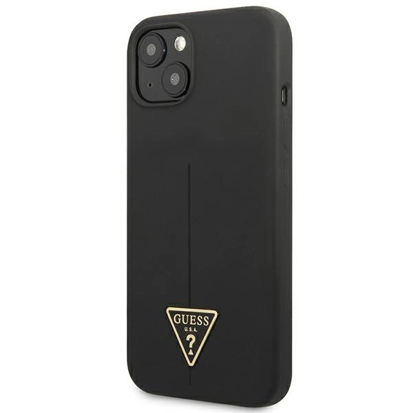 Guess GUHCP13SSLTGK iPhone 13 mini 5.4" black/black hardcase Silicone Triangleeng