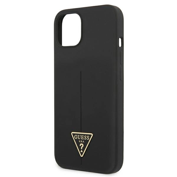 Guess GUHCP13SSLTGK iPhone 13 mini 5.4" black/black hardcase Silicone Triangleeng