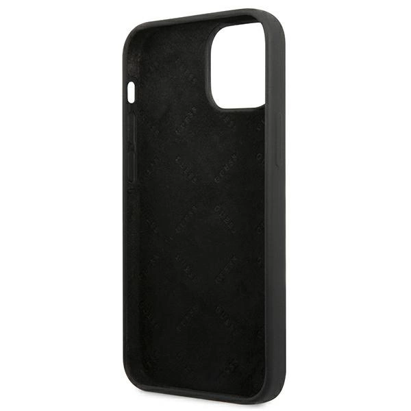 Guess GUHCP13SSLTGK iPhone 13 mini 5.4" black/black hardcase Silicone Triangleeng