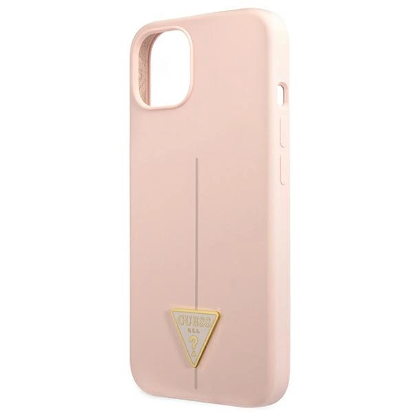Guess GUHCP13SSLTGP iPhone 13 mini 5.4" pink/pink hardcase Silicone Triangleeng