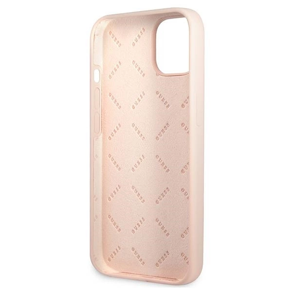 Guess GUHCP13SSLTGP iPhone 13 mini 5.4" pink/pink hardcase Silicone Triangleeng