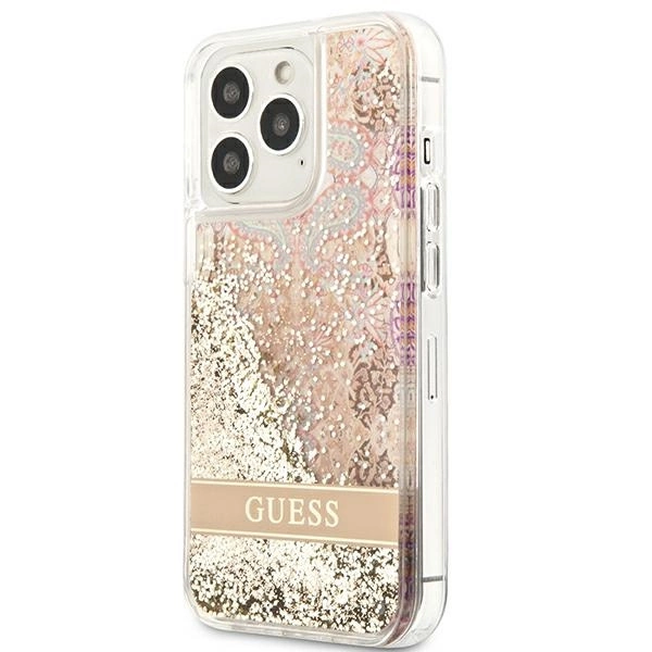 Guess GUHCP13XLFLSD iPhone 13 Pro Max 6,7" złoty/gold hardcase Paisley Liquid Glittereng
