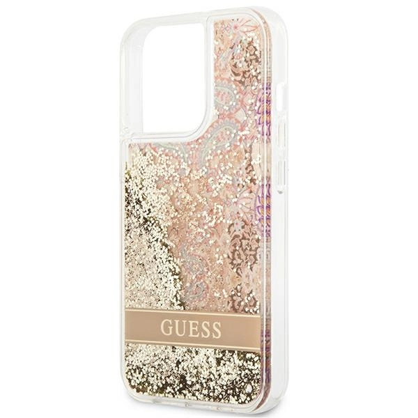 Guess GUHCP13XLFLSD iPhone 13 Pro Max 6,7" złoty/gold hardcase Paisley Liquid Glittereng