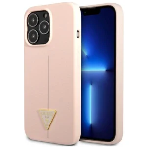 Guess GUHCP13XSLTGP iPhone 13 Pro Max 6.7" pink/pink hardcase Silicone Triangleeng