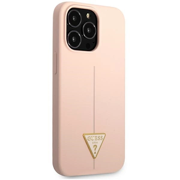 Guess GUHCP13XSLTGP iPhone 13 Pro Max 6.7" pink/pink hardcase Silicone Triangleeng