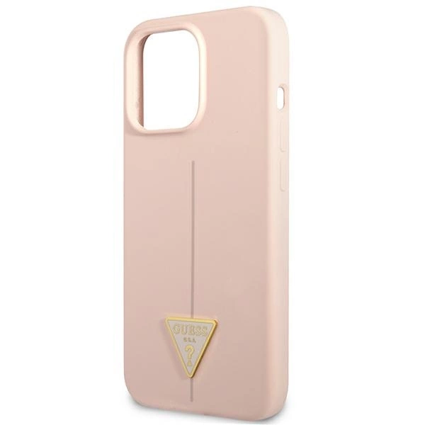 Guess GUHCP13XSLTGP iPhone 13 Pro Max 6.7" pink/pink hardcase Silicone Triangleeng