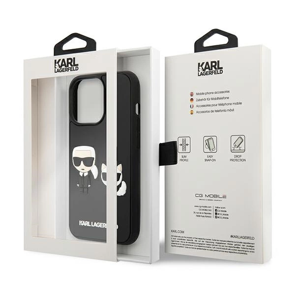 Karl Lagerfeld KLHCP13L3DRKCK iPhone 13 Pro / 13 6.1" black/black hardcase Karl&Choupette Ikonik 3Deng