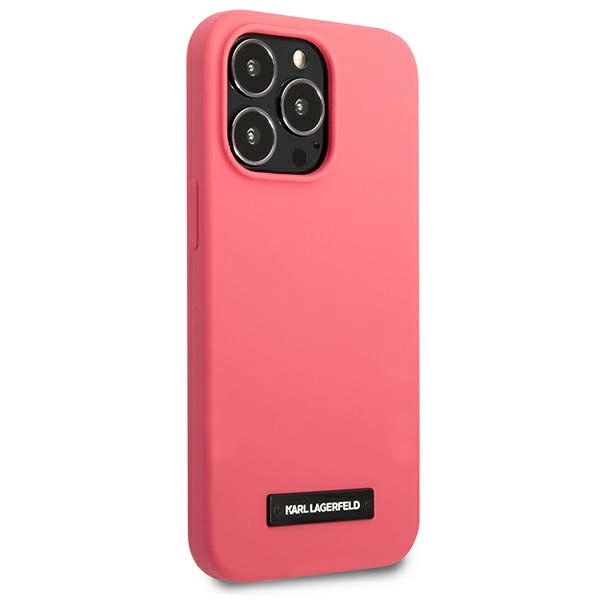 Karl Lagerfeld KLHCP13LSLMP1PI iPhone 13 Pro / 13 6,1" hardcase fuksja/fuchsia Silicone Plaqueeng