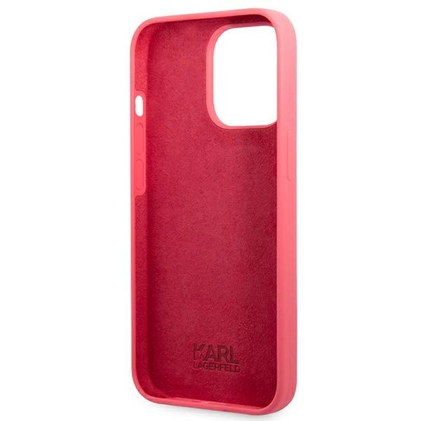 Karl Lagerfeld KLHCP13LSLMP1PI iPhone 13 Pro / 13 6,1" hardcase fuksja/fuchsia Silicone Plaqueeng
