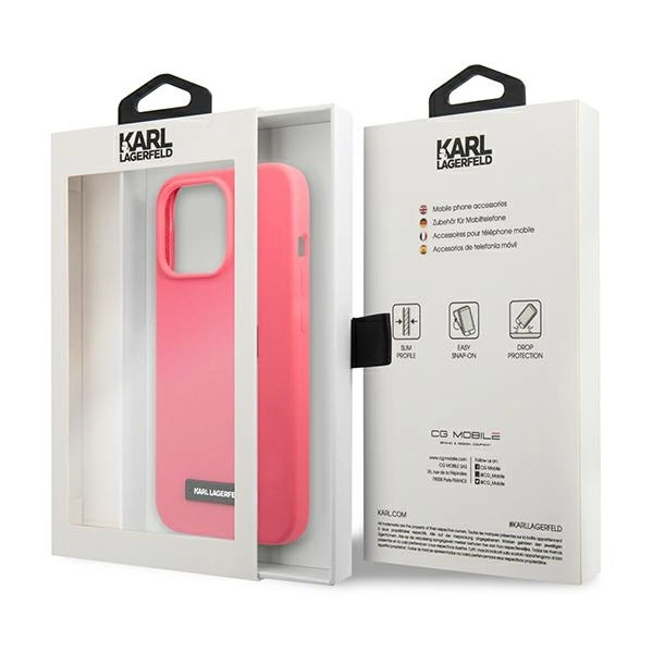 Karl Lagerfeld KLHCP13LSLMP1PI iPhone 13 Pro / 13 6,1" hardcase fuksja/fuchsia Silicone Plaqueeng