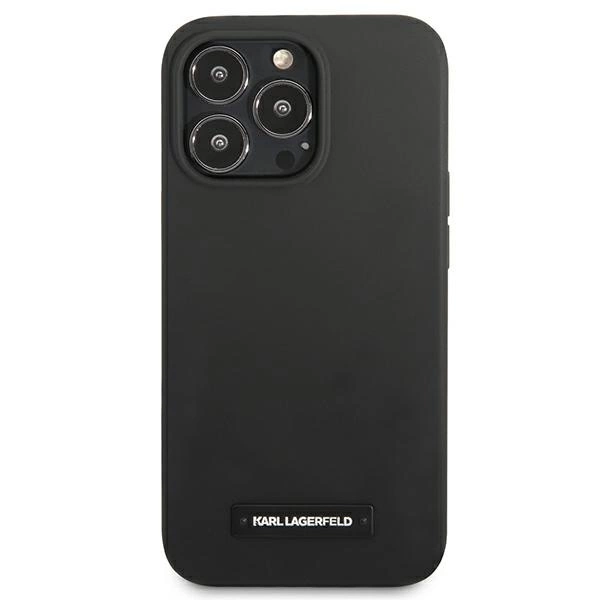 Karl Lagerfeld KLHCP13XSLMP1K iPhone 13 Pro Max 6,7" hardcase czarny/black Silicone Plaqueeng