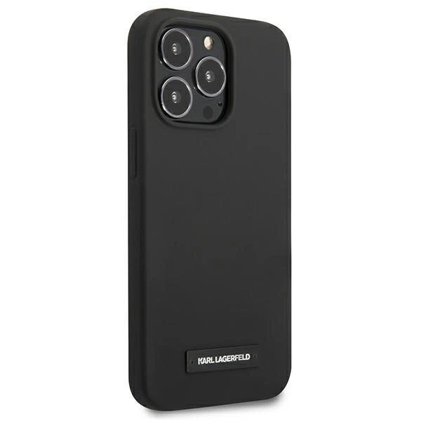 Karl Lagerfeld KLHCP13XSLMP1K iPhone 13 Pro Max 6,7" hardcase czarny/black Silicone Plaqueeng