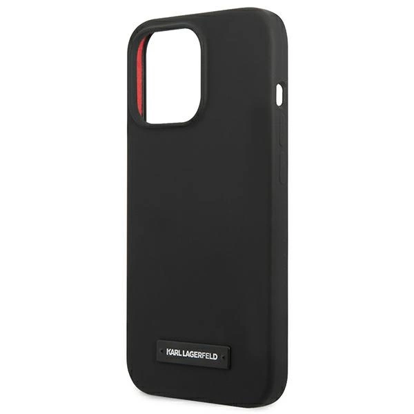 Karl Lagerfeld KLHCP13XSLMP1K iPhone 13 Pro Max 6,7" hardcase czarny/black Silicone Plaqueeng