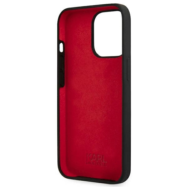 Karl Lagerfeld KLHCP13XSLMP1K iPhone 13 Pro Max 6,7" hardcase czarny/black Silicone Plaqueeng