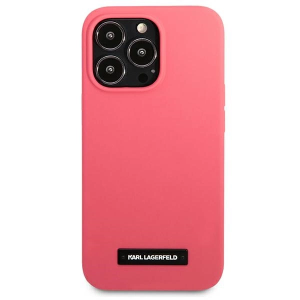 Karl Lagerfeld KLHCP13XSLMP1PI iPhone 13 Pro Max 6,7" hardcase fuksja/fuchsia Silicone Plaqueeng