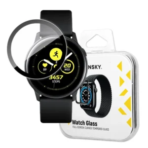 Wozinsky Watch Glass Hybrid Glass for Samsung Galaxy Watch Active blackeng
