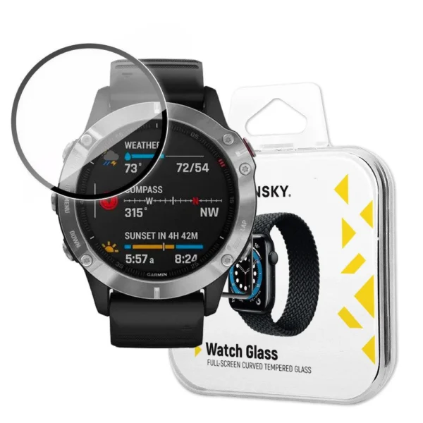 Wozinsky Watch Glass hybrid glass for Garmin Fenix 6 blackeng