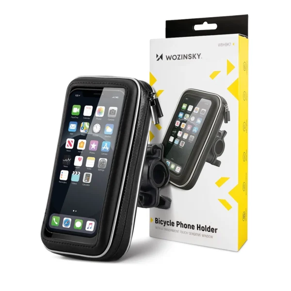 Wozinsky phone holder for bike, motorcycle, scooters black (WBHBK7)eng