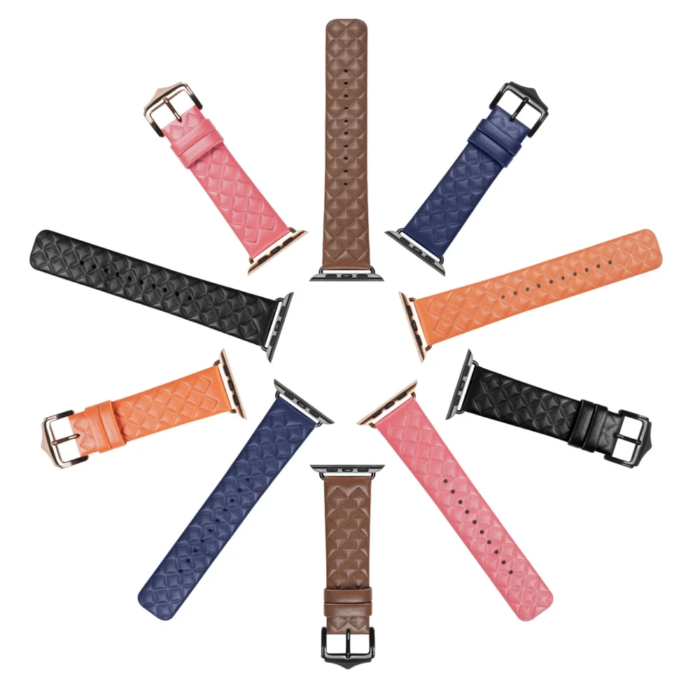 Dux Ducis Strap Leather Watch 7 Band 7/6/5/4/3/2 / SE (45/44 / 42mm) Wristband Bracelet Genuine Leather Bracelet Red (Enland Version)eng