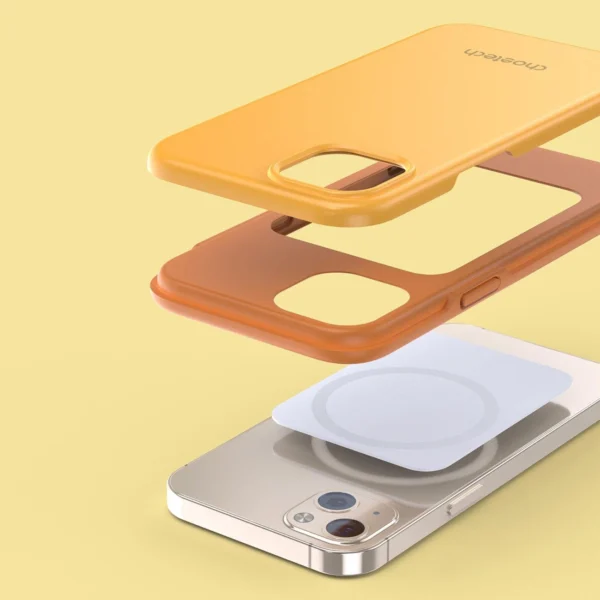Choetech MFM Anti-drop case Made For MagSafe for iPhone 13 orange (PC0112-MFM-YE)eng