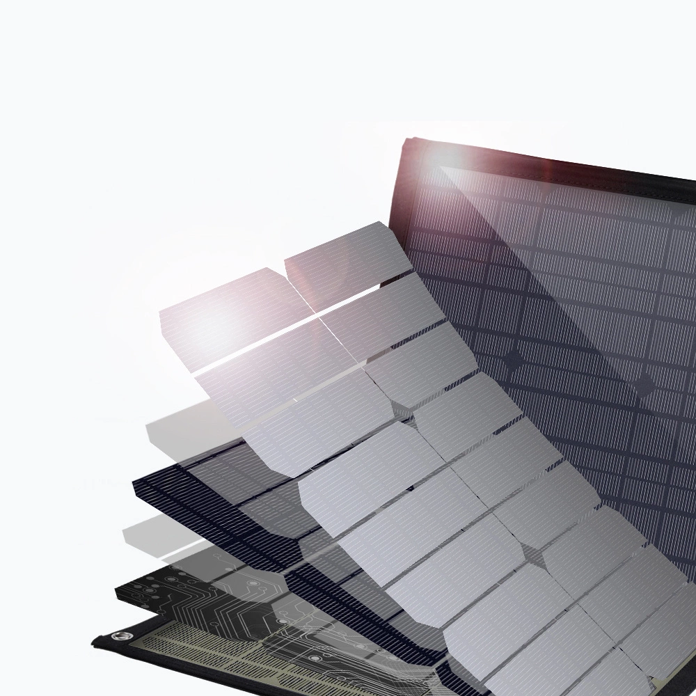 Choetech SC008 solar foldable charger 120W DC / USB-C / 2x USB-A - blackeng