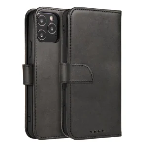 Magnet Case elegant case case cover with a flap and stand function for Motorola Moto E32 blackeng