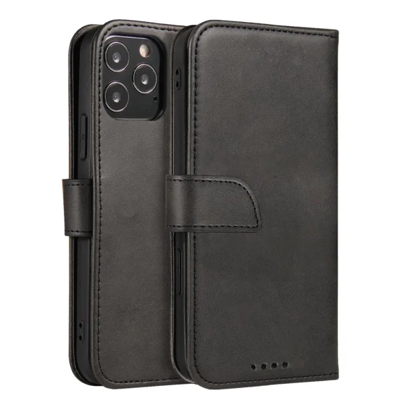Magnet Case elegant case case cover with a flap and stand function for Motorola Moto E32 blackeng