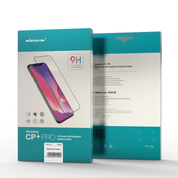 Nillkin CP+PRO ultra-thin full-screen tempered glass with 0.2 mm frame 9H Realme GT Neo 3 blackeng