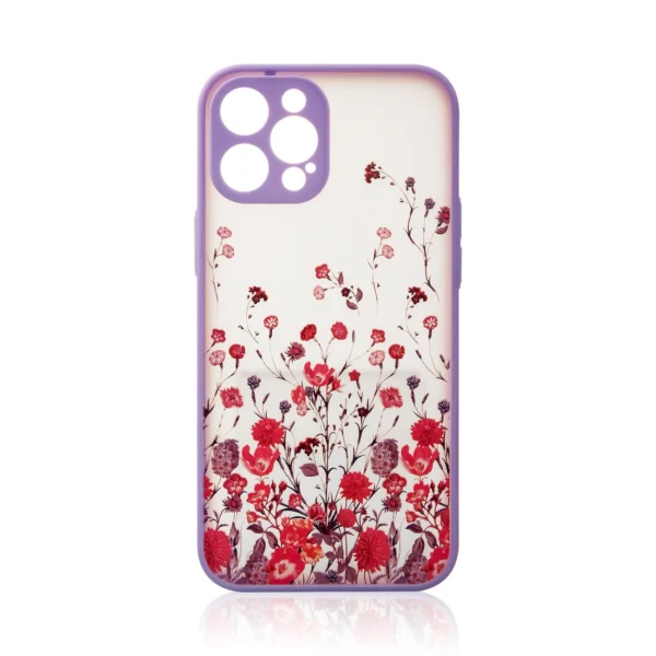 Design Case for iPhone 13 Pro Max floral purpleeng