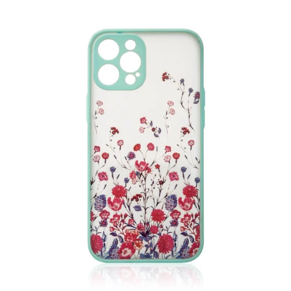 Design Case for iPhone 12 Pro Max flower case light blueeng