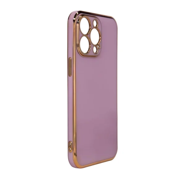 Lighting Color Case for Xiaomi Redmi Note 11 gel cover with gold frame purpleeng