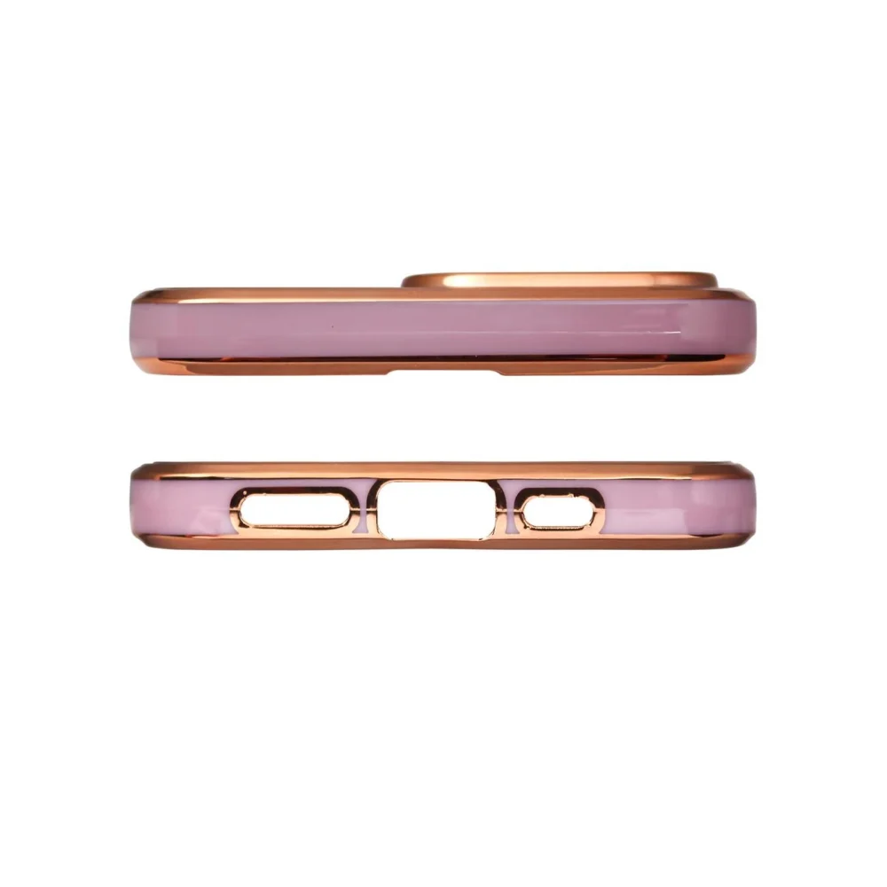 Lighting Color Case for Xiaomi Redmi Note 11 gel cover with gold frame purpleeng