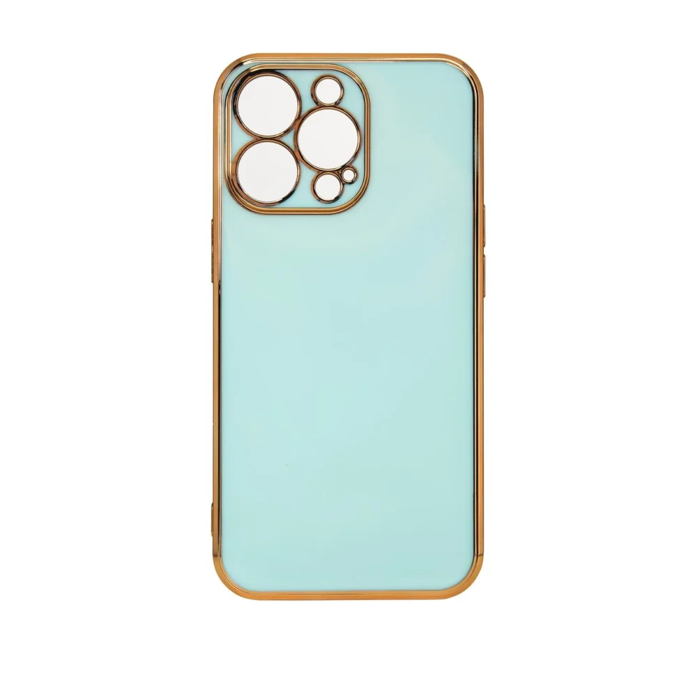 Lighting Color Case for Xiaomi Redmi Note 11 gel cover with gold frame minteng