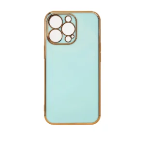 Lighting Color Case for Xiaomi Redmi Note 11 gel cover with gold frame minteng