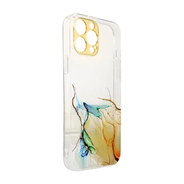 Marble Case Cover for Samsung Galaxy A12 5G Gel Cover Orange Marbleeng