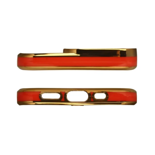 Fashion Case for iPhone 12 Pro Max Gold Frame Gel Cover Redeng