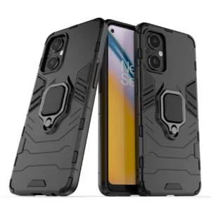 Ring Armor tough hybrid case cover + magnetic holder for OnePlus Nord N20 5G blackeng