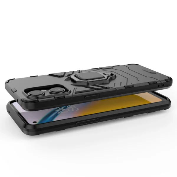 Ring Armor tough hybrid case cover + magnetic holder for OnePlus Nord N20 5G blackeng