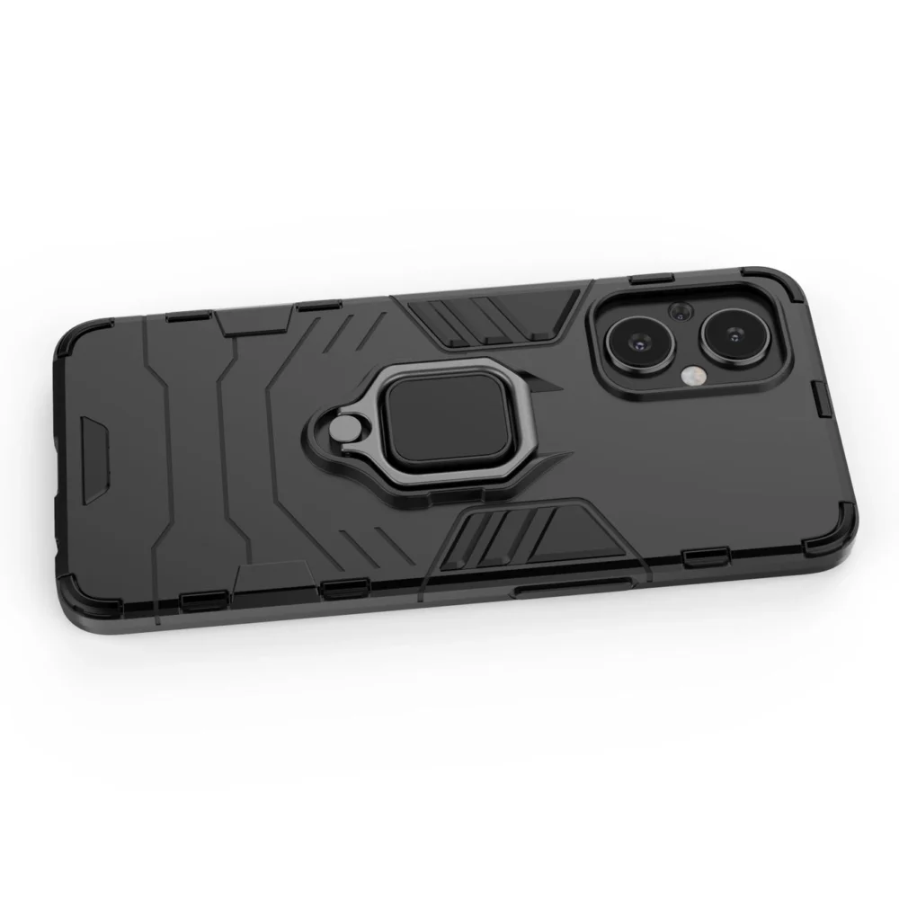 Ring Armor tough hybrid case cover + magnetic holder for OnePlus Nord N20 5G blackeng
