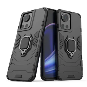 Ring Armor armored hybrid case cover + magnetic holder for OnePlus Ace blackeng