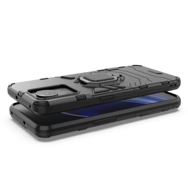 Ring Armor armored hybrid case cover + magnetic holder for OnePlus Ace blackeng