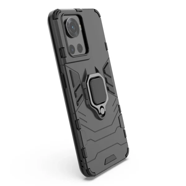 Ring Armor armored hybrid case cover + magnetic holder for OnePlus Ace blackeng